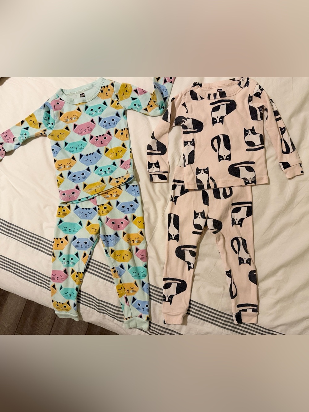 Tea Collection Kids Pajamas-set of 2 Cat Prints
